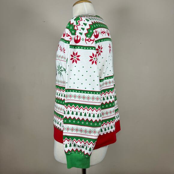 Star Wars Christmas Shirt Darth Vader Storm Troopers Fairisle Ugly Sweatshirt - Picture 3 of 8